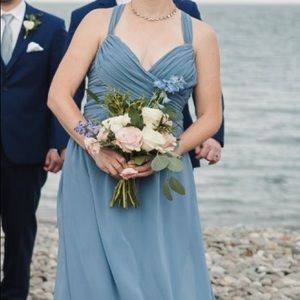 Mori Lee Slate Bridesmaid Dress